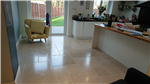 Limestone floor in a Kitchen. Cleaned and Polished Gallery Thumbnail