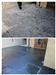 Slate patio after removal of cement residue from laying. cleaned and then sealed Gallery Thumbnail