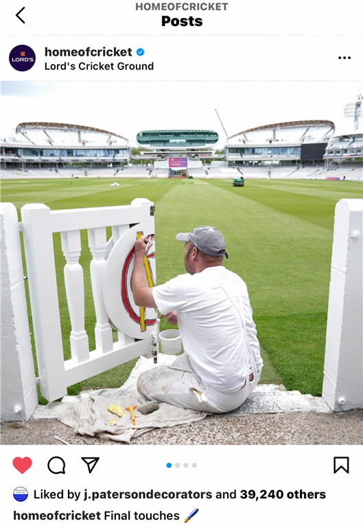 Lords Cricket cyclical painting Gallery Image