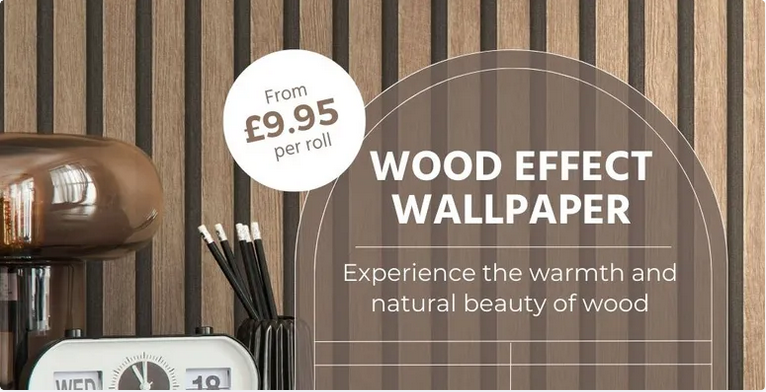 BRICOFLOR Wood Effect Wallpaper Image