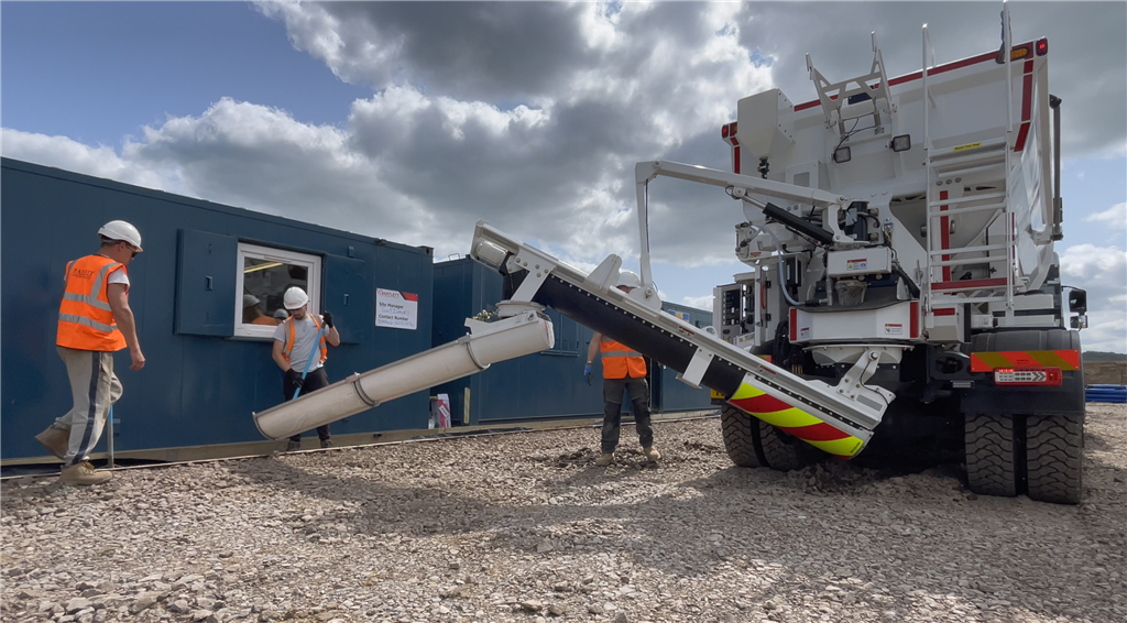 commercial concrete being poured by one of our ready mix volumetric concrete in somerset  Gallery Image