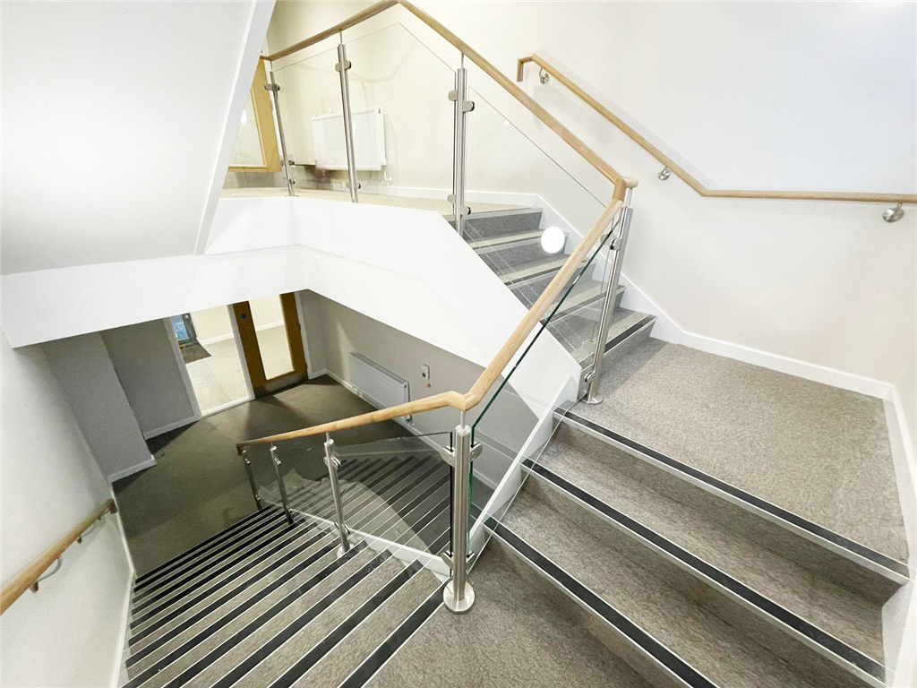 Burnage Dare home, Steel and glass balustrade with timber top handrail Gallery Image