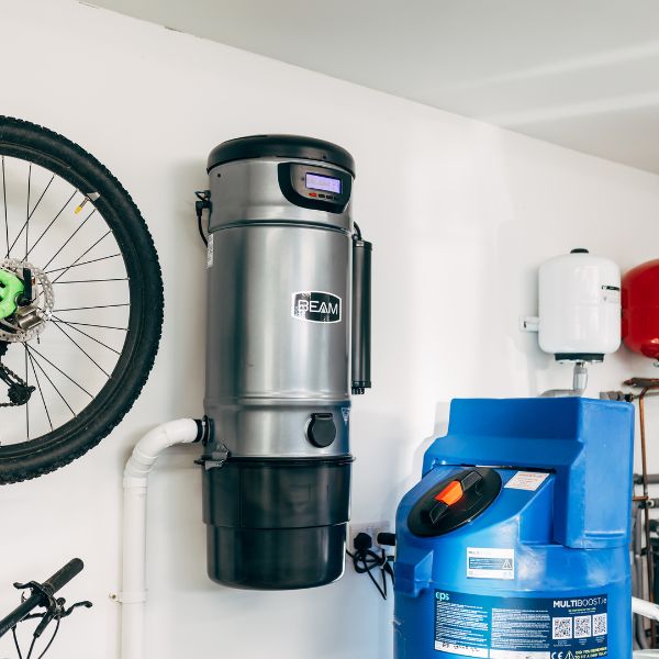 Beam Central Vacuum unit installed in garage Gallery Image